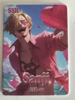 SANJI SSR SSR-09 Satin Glitter Thick ONE PIECE Art Anime Card - Image 1