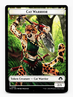 Cat Warrior Token [Modern Horizons 3] Magic MTG ⚪ - Image 1