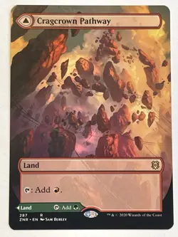MTG Cragcrown Pathway NM (Borderless) Zendikar Rising Timbercrown Regular - Image 2