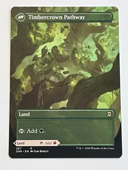 MTG Cragcrown Pathway NM (Borderless) Zendikar Rising Timbercrown Regular - Image 4