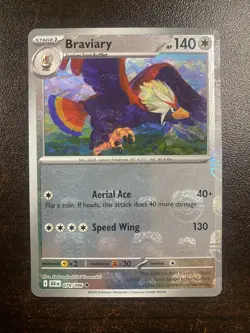 Pokemon TCG Braviary 078/086 Reverse Holo Masterball Black Bolt Near Mint NM - Image 1