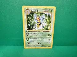 1999 Pokemon Set 1st Edition Beedrill #17/102 Shadowless Wizards WOTC - Image 1