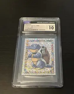 Blastoise #S4 1998 Pokemon Merlin Series 1 Holo Sticker CGC 10 - Image 1