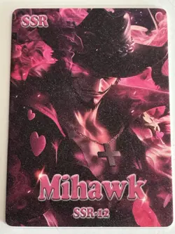 MIHAWK SSR SSR-12 Satin Glitter Thick ONE PIECE Art Anime Card - Image 1