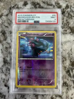 PSA 9 MINT Misdreavus Reverse Holo 57/90 Pokemon 2010 HG & SS Undaunted 7159 - Image 1