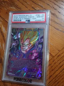 Supreme Showdown Vegeta TB2-005 SR Foil Dragon Ball Super Card Game PSA 10 - Image 3