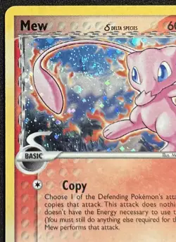 2007 POKEMON POP SERIES 5 #3 MEW HOLO INVERTED BACK + HOLO BLEED & HUGE SWIRL - Image 4