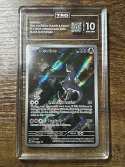 TAG 10 GEM MINT Mewtwo #052 Black Star Promo – 2023 Pokemon TCG S&V UPC - Image 1