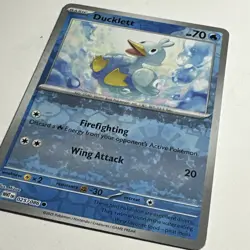Ducklett 025/086 Common Reverse Holo (Defective) White Flare WHT Pokemon TCG NM - Image 3