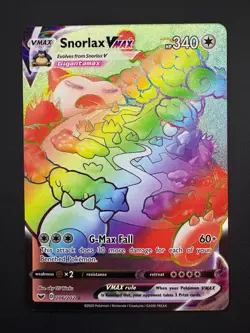 Snorlax VMAX 206/202 Pokemon Sword & Shield Rare Rainbow Near Mint (NM) 2020 - Image 1