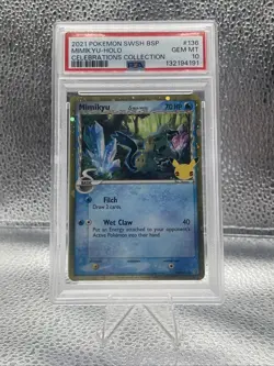 Pokemon Celebrations Mimikyu Holo SWSH136 Promo Psa 10 - Image 1