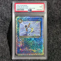 2002 POKEMON LEGENDARY COLLECTION #4 DARK BLASTOISE-REVERSE FOIL PSA 9 - Image 1