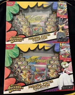 Pokemon Ascended Heroes Premium Poster Collection Mega Lucario/Gardevoir Bundle - Image 1