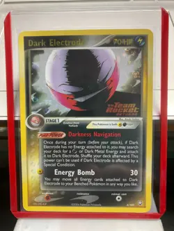 2004 Pokemon ex Team Rocket Returns - Dark Electrode 4/109 Reverse Holo Rare - Image 1
