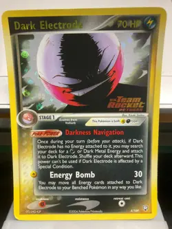 2004 Pokemon ex Team Rocket Returns - Dark Electrode 4/109 Reverse Holo Rare - Image 2