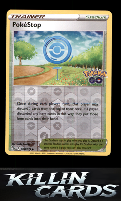 Reverse Holofoil PokeStop 068/078 Uncommon Pokemon GO Pokemon Card NM - Image 1