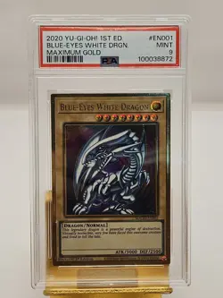 BLUE EYES WHITE DRAGON 2020 Yugioh 1st Edition - MAGO-EN001 Maximum Gold PSA 9 - Image 1