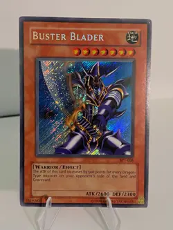 Yugioh Buster Blader BPT-008 Secret Rare 2003 Collectors Tin | MP/HP - Image 1