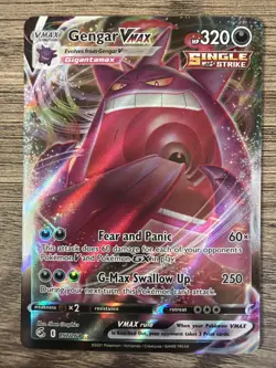 Pokemon TCG Gengar VMAX Single Strike Holo Full Art 157/264 NM Free Shipping US - Image 1