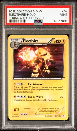 Pokemon PSA 9 MINT - Electivire Holo - BW Boundaries Crossed 54/149 - POP 19 - Image 1