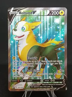 Boltund V 181/192 Pokemon Sword & Shield: Rebel Clash Ultra Rare Full Art NM - Image 1
