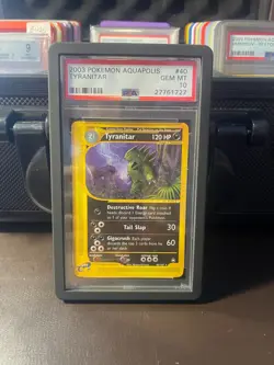 PSA 10 Tyranitar Non Holo - 40/147 - Aquapolis - Pokemon - Read Description - Image 1