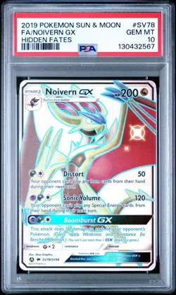 Pokemon Noivern GX SV78/SV94 Hidden Fates Shiny Vault PSA 10 Holo Rare - Image 1