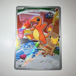 Pokemon Charmander 30th anniversary first partner gen 1 black star promo 38 NM - Image 1