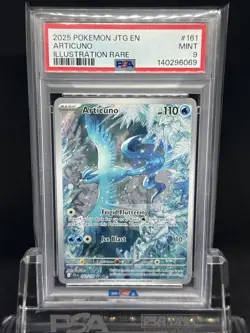 2025 POKEMON JTG EN-JOURNEY TOGETHER ILLUSTRATION RARE #161 ARTICUNO PSA 9 - Image 1