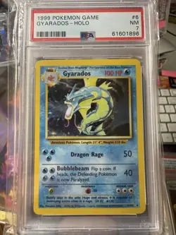POKEMON TCG PSA GRADED NM 7 Gyrados base set- Holo #6 - Image 1