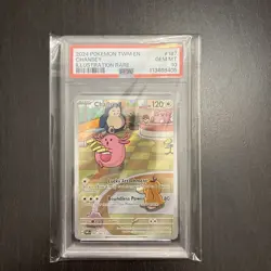 Pokemon TCG Chansey Twilight Masquerade Illustration Rare 187/167 PSA 10 GEM MT - Image 1