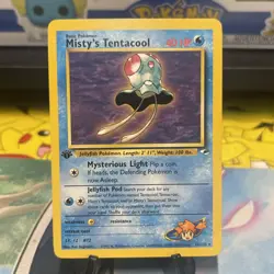 Misty's Tentacool 32/132 1st Edition Gym Heroes Rare Pokemon Card - Image 1