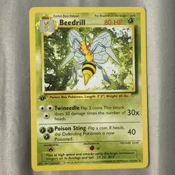 Pokemon 1st Edition Beedrill | 17/102 Base Set- Rare - Image 1