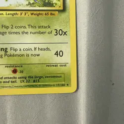 Pokemon 1st Edition Beedrill | 17/102 Base Set- Rare - Image 4