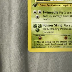Pokemon 1st Edition Beedrill | 17/102 Base Set- Rare - Image 5
