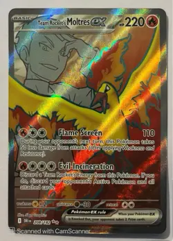 Pokemon Team Rocket's Moltres ex Destined Rivals Ultra Rare Holo 208/182 HP220 - Image 1