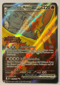 Pokemon Team Rocket's Moltres ex Destined Rivals Ultra RareHolo208/182( stamped) - Image 1