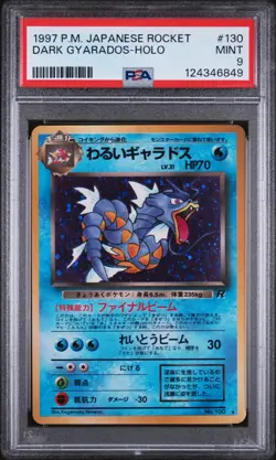 1997 Pokemon Rocket Dark Gyarados Holo 130 PSA 9 - Image 1