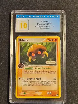 Pokemon 2006 Kabuto EX Legend Maker Reverse Holo 36/92 CGC Pristine 10 (not psa) - Image 3