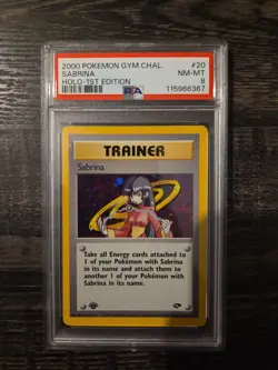 2000 POKEMON GYM CHALLENGE SABRINA #20 HOLO 1ST EDITION PSA 8! - Image 1