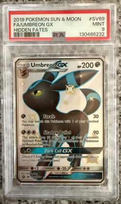 2019 Pokemon Umbreon GX SV69/SV94 Hidden Fates PSA 9 - Image 1