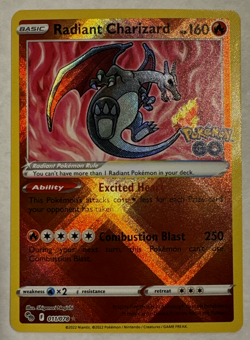Radiant Charizard Pokemon GO #011/078 Holo Near Mint - Image 1