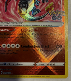 Radiant Charizard Pokemon GO #011/078 Holo Near Mint - Image 4