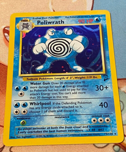 Poliwrath Base Set 2 15/130 Holo Rare Near Mint Pokemon - Image 1
