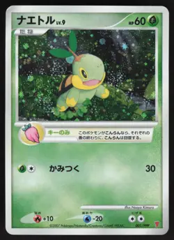 POKEMON JAPANESE TURTWIG HOLO FAN CLUB PROMO 2,000 EXP Pts. 001/PPP LIGHT PLAY - Image 1