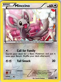 Minccino 84/99 Next Destinies Pokemon NM/LP Reverse Holo - Image 1
