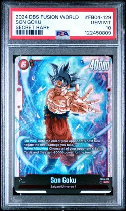 2024 DRAGON BALL SUPER CARD GAME FUSION WORLD ULTRA LIMIT SON GOKU PSA 10 - Image 1
