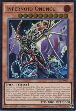 Yugioh! LP Infernoid Onuncu - SECE-EN019 - Ultimate Rare - 1st Edition Lightly P - Image 1