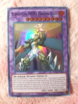 Yu-Gi-Oh! Elemental HERO Magma Neos SHVA-EN034 Super Rare 1st Edition Shadows - Image 1