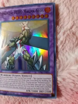 Yu-Gi-Oh! Elemental HERO Magma Neos SHVA-EN034 Super Rare 1st Edition Shadows - Image 3